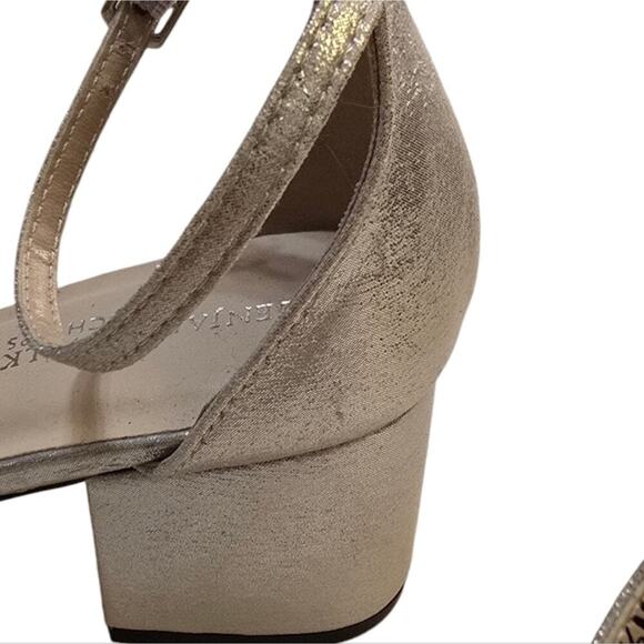 Benjamin Walk Touch Ups Devon Champagne‎ Rhinestone Sliver Heels Size 7.5 - Picture 8 of 16